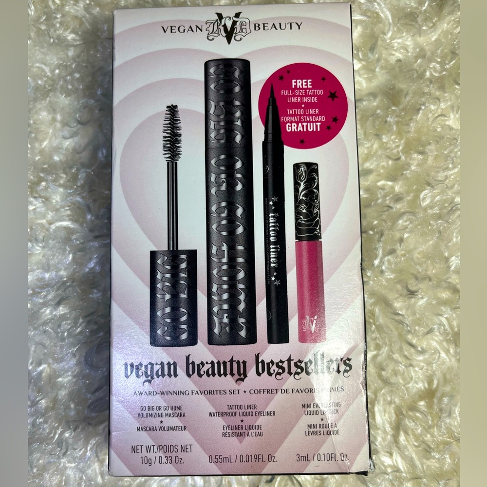 KVD Beauty 3 PIECE Vegan Beauty Bestsellers Set,NEW WITH BOX